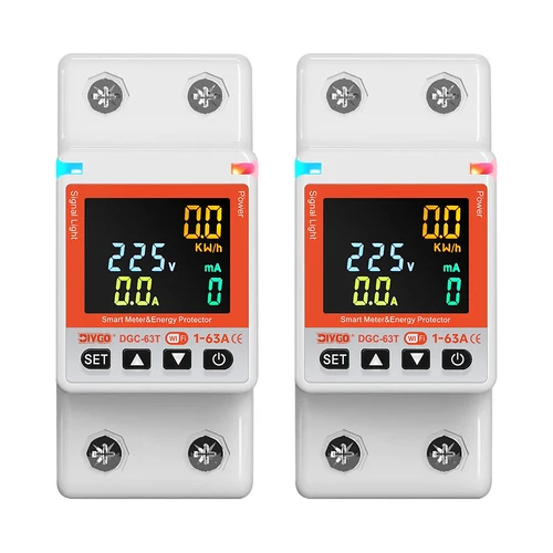 Imagen 1 del producto DIY GO TUYA WIFI interruptor Smartlife 1-63A kWh temporizador de medición disyuntor con voltaje corriente fuga protección de temperatura