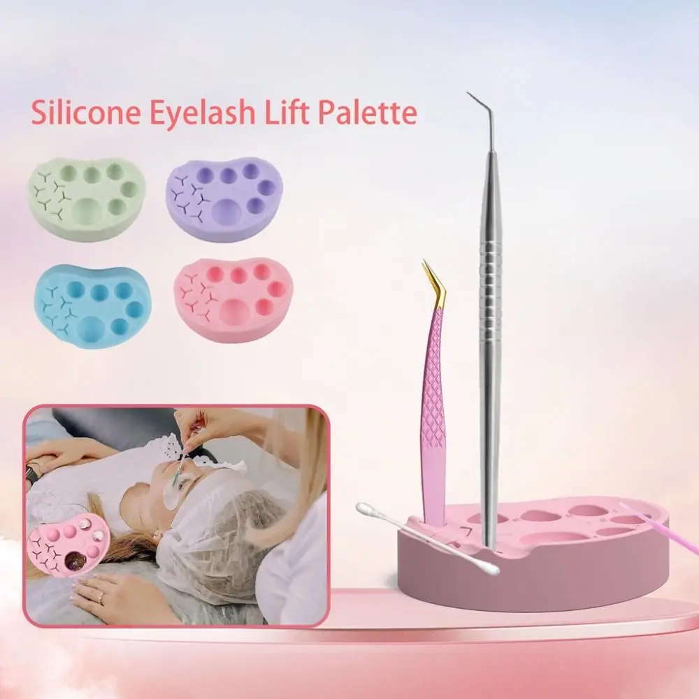 Practical Eyeshadow Silicone Eyelash Palette Eyeline Reusable Gel Foundation Mixing Tray Portable Cosmetics Makeup Tools Women