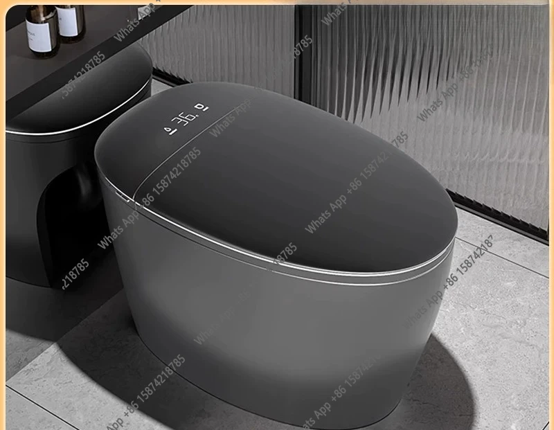 Gun gray black cloud egg round smart toilet electric egg-shaped toilet no water pressure limit household instant heat