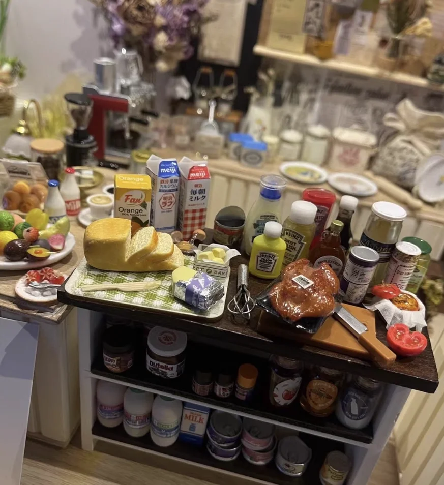 1/6 набор миниатюрных бутылок для соуса, реалистичный кетчуп, горячий соус, корейская паста, ферментированный тофу для кукольного домика, кухни, мини-модель еды