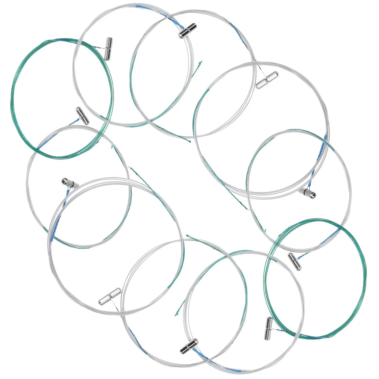 

10Pcs Guzheng Strings Replacement Stringed Instrument Accessories Strong Metal Material Excellent Texture Clear Sound