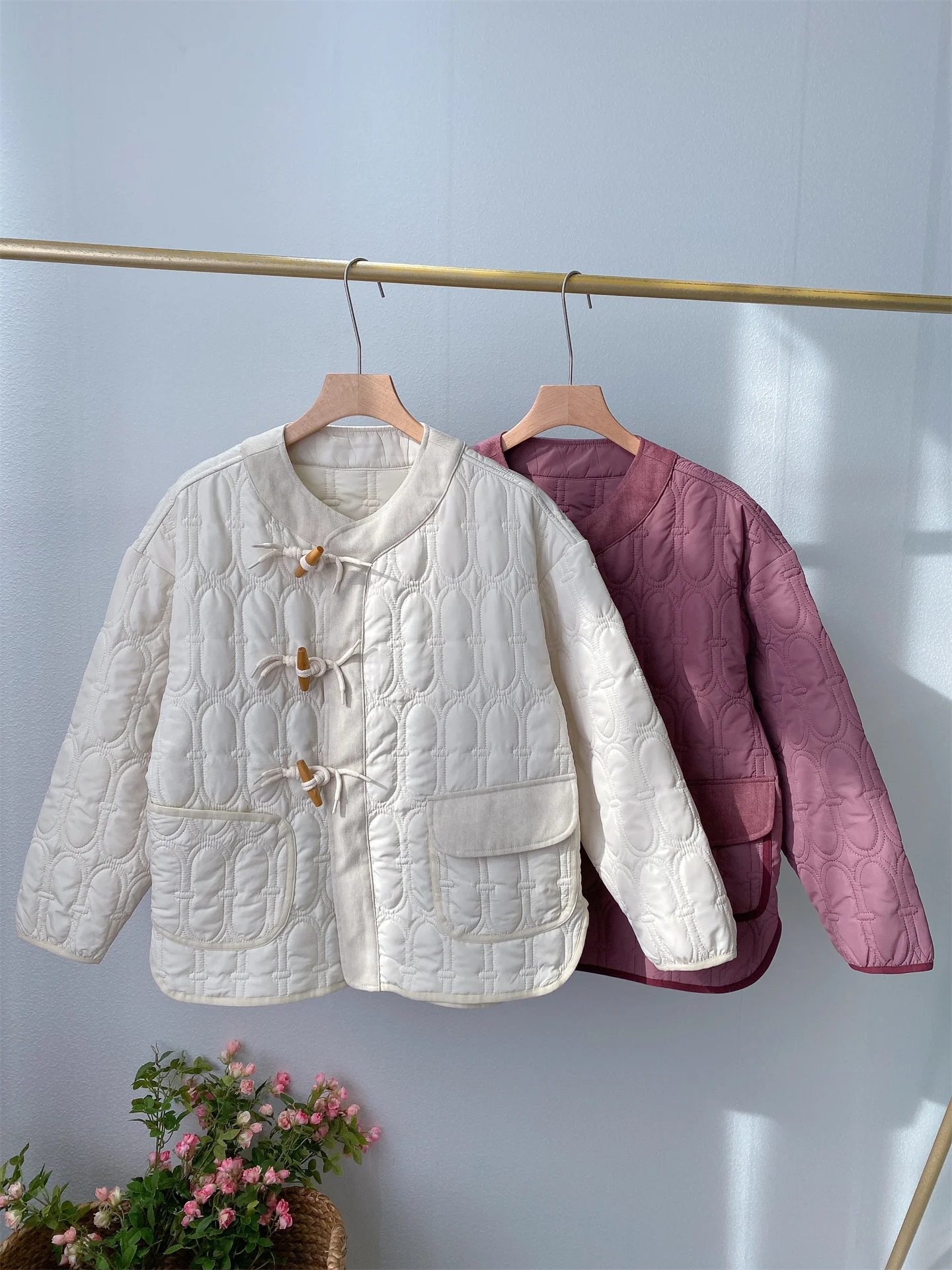 

Легкое свободное женское хлопковое длинное пальто Jaet на пуговицах с вышивкой свода стопы, круглое пальто Ne для поездок на работу