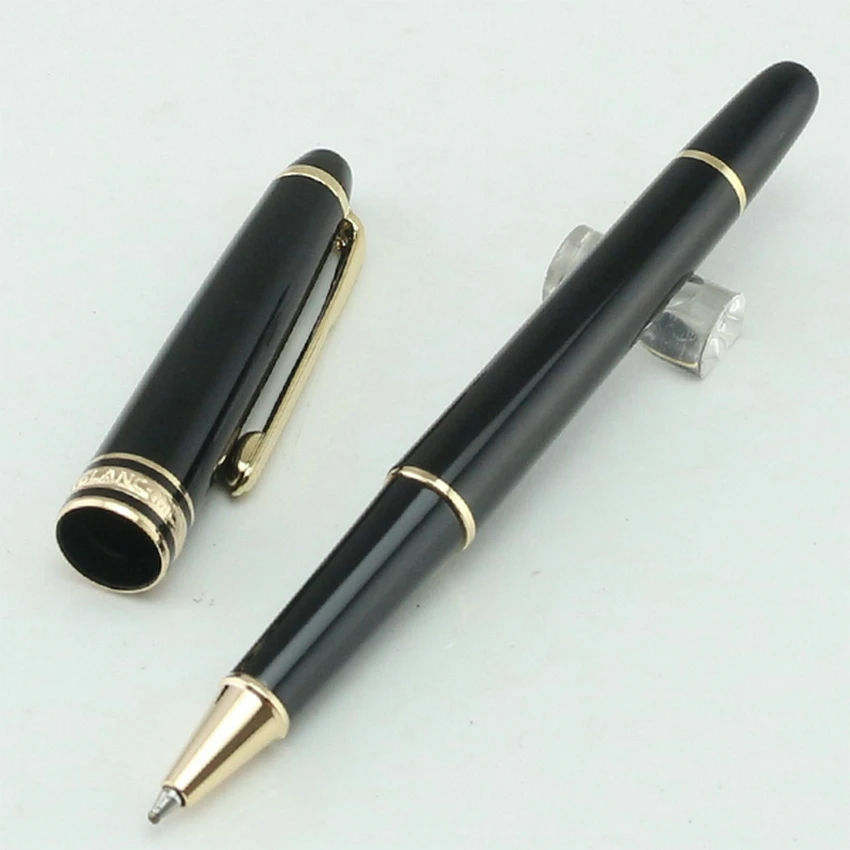 Stylo à bille de luxe MB Meister Monte Ultra Black, stylos à bille roulants d\'affaires, écriture, incrustation, série numéro 163/145, haute qualité