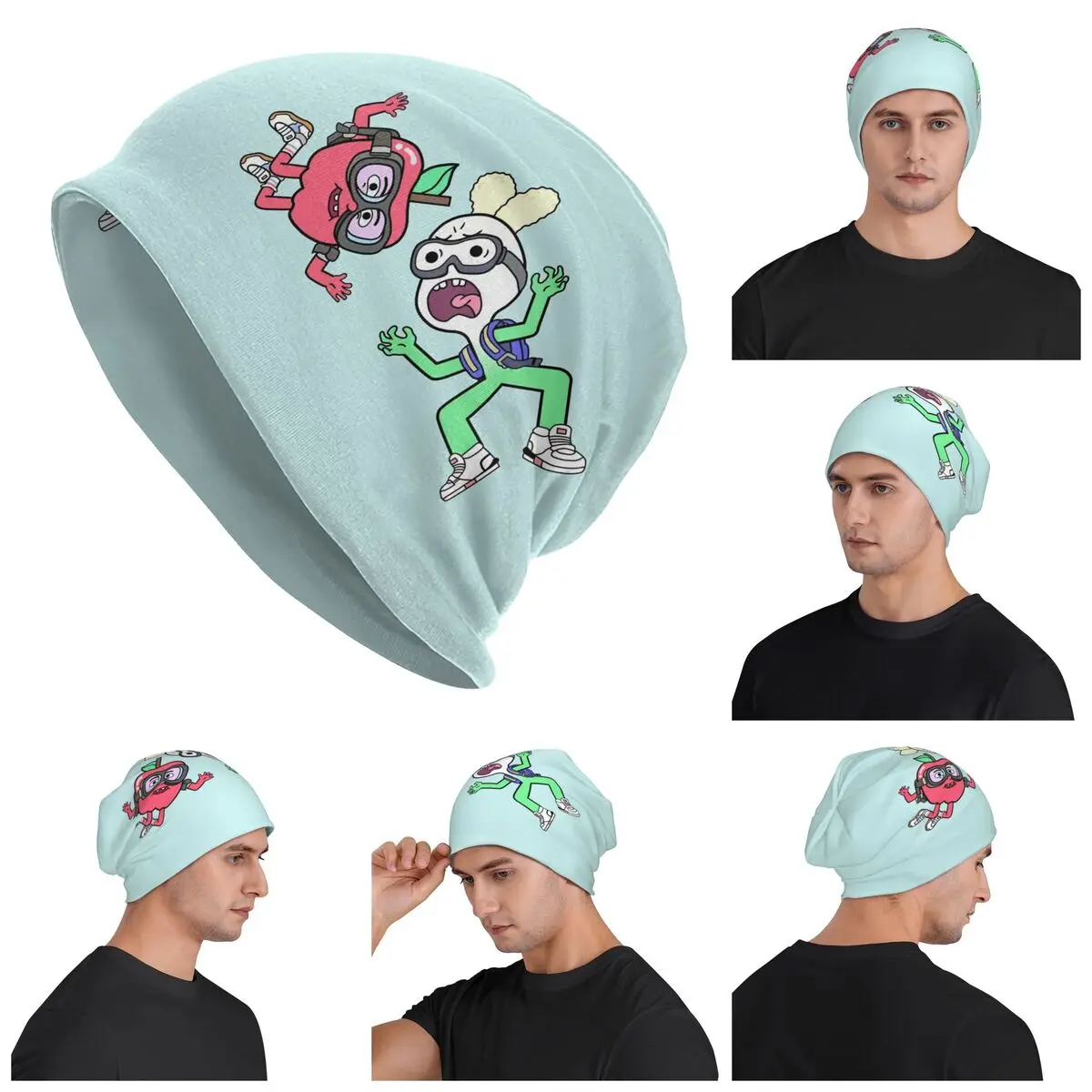 

Apple And Onion Warm Knitted Cap Fashion Bonnet Hat Autumn Winter Outdoor Beanies Hats for Men Women Adult
