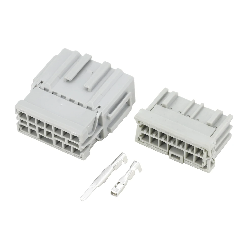 

5 Sets 12 Pin 6098-0252/6098-0251 Clamps Light Gray Automotive Connectors Car Plug with Terminals DJ7126-2.2-11/21 12P