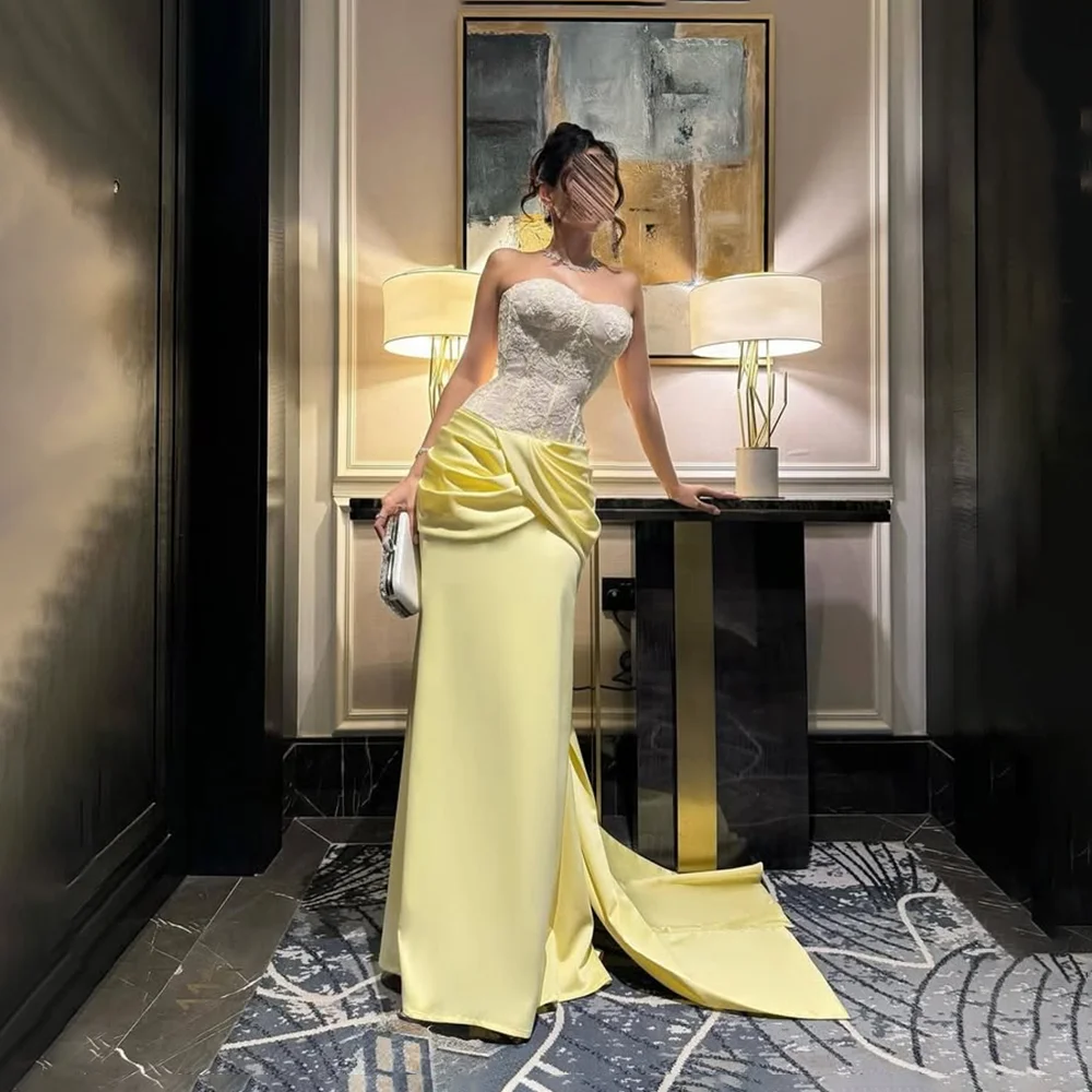 Elegant Sweetheart Neck Prom Dress Customized Sleeveless Lace Top Mermaid Backless Sweep Train Formal Party Dresses