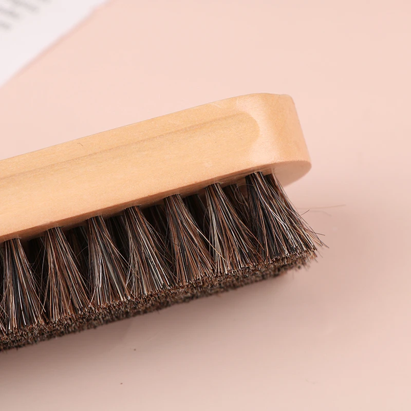 Brosse en bois en crin de cheval, brosse de polissage de détail de voiture, poignée de siège, planche Prada, livres de toit, brosse de lavage de voiture de qualité supérieure