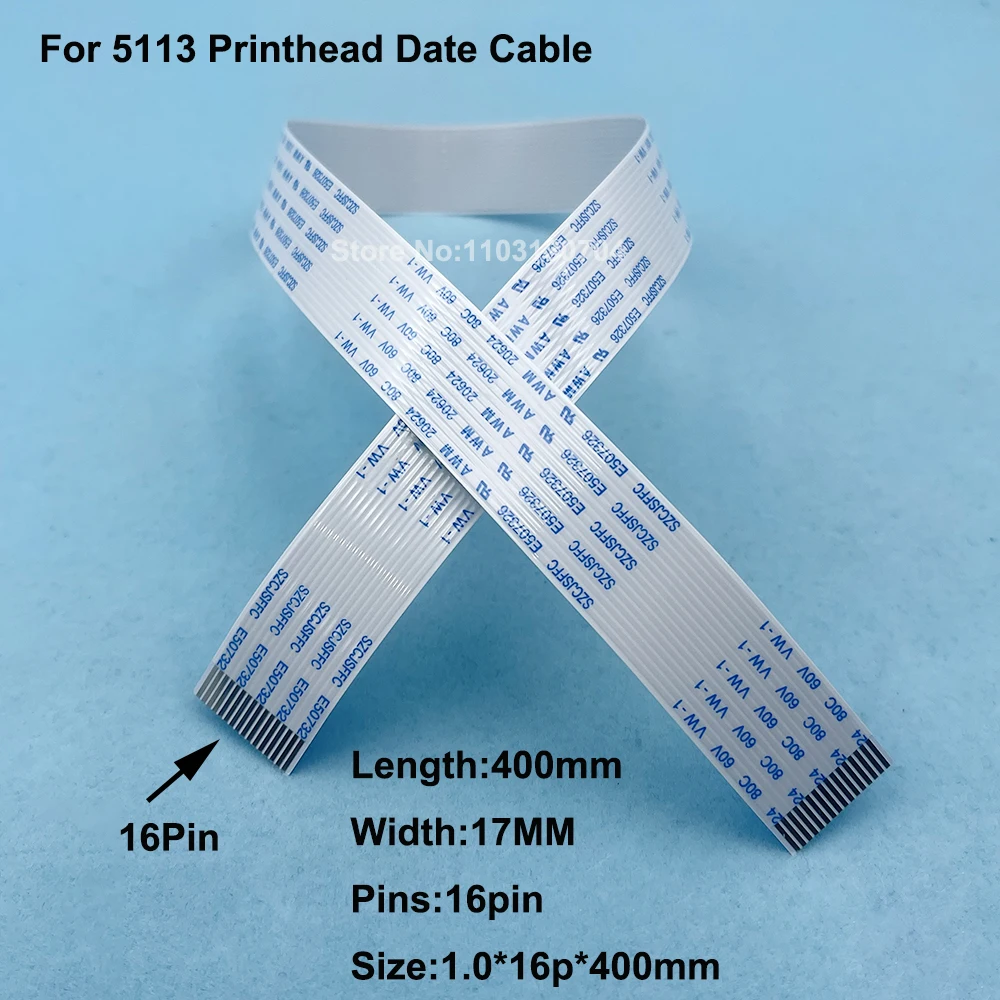 

10 шт., плоские кабели для печатающей головки Epson 5113, 16 контактов, 400 мм