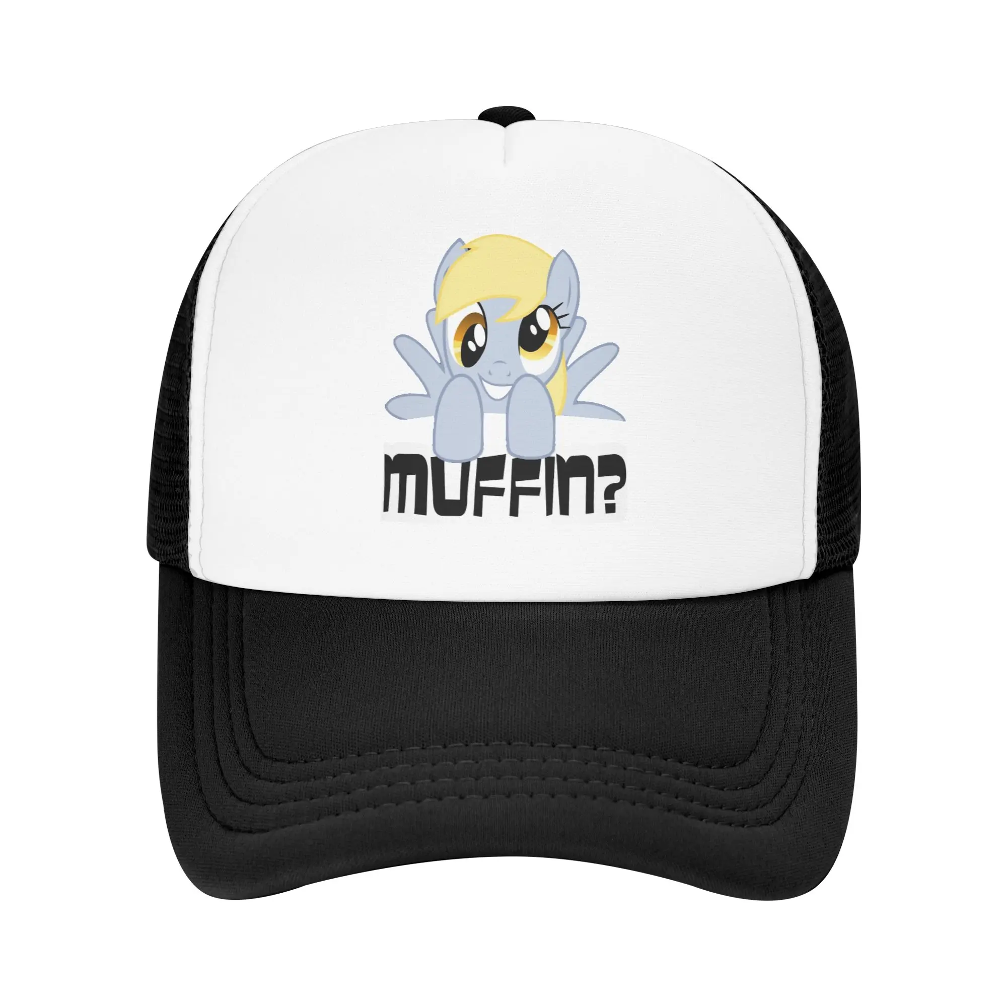Gorras de béisbol Derpy Hooves Muffin Mesh, gorras casuales para el sol, gorras de la amistad de los ponis, gorras ajustables con cierre a presión, gorras tipo trucker