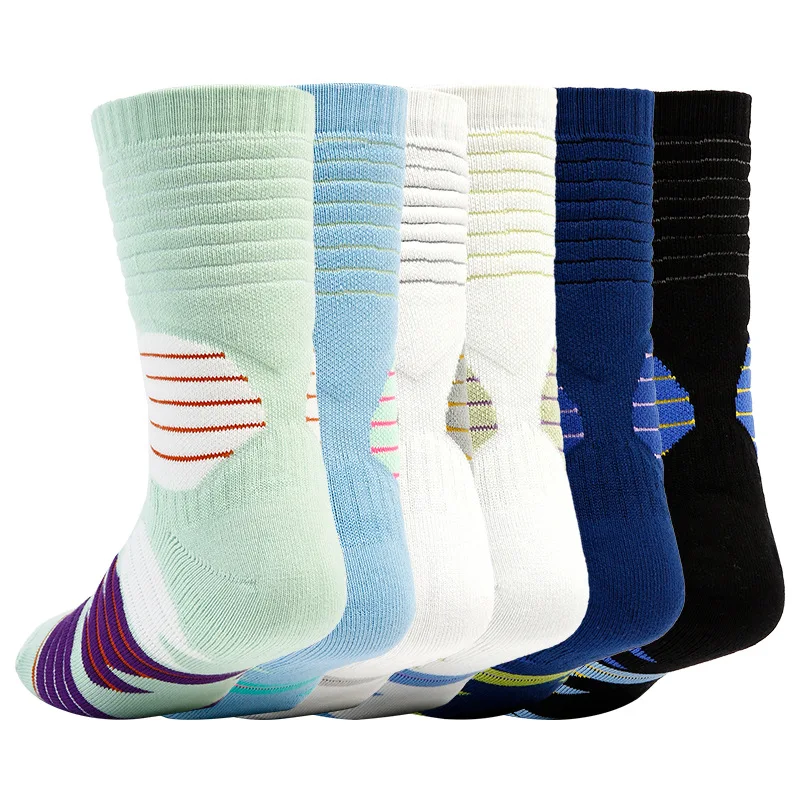 [2 pairs] Men\'s NBA Elite Basketball Socks, In tube thickened sweat-absorbing shock-absorbing sports socks