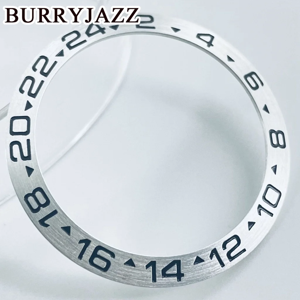 BURRYJAZZ 38 مللي متر حلقة ألومنيوم GMT غواص نمط ساعة الحافة إدراج ل 40 مللي متر ساعة حالات استبدال ملحق الغوص الحافة الدائري