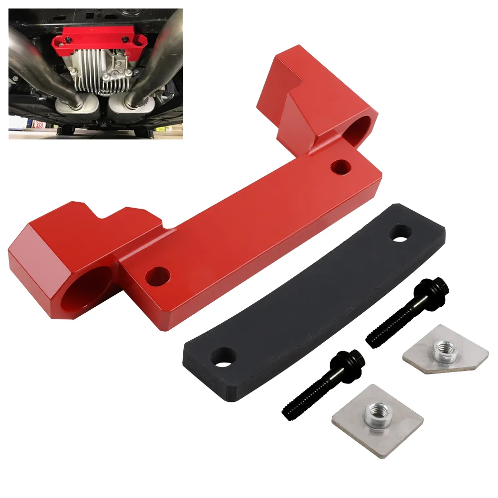 

Anodized Red Rear Differential Brace Billet Aluminum For 2015-2020 Challenger Charger Hellcat