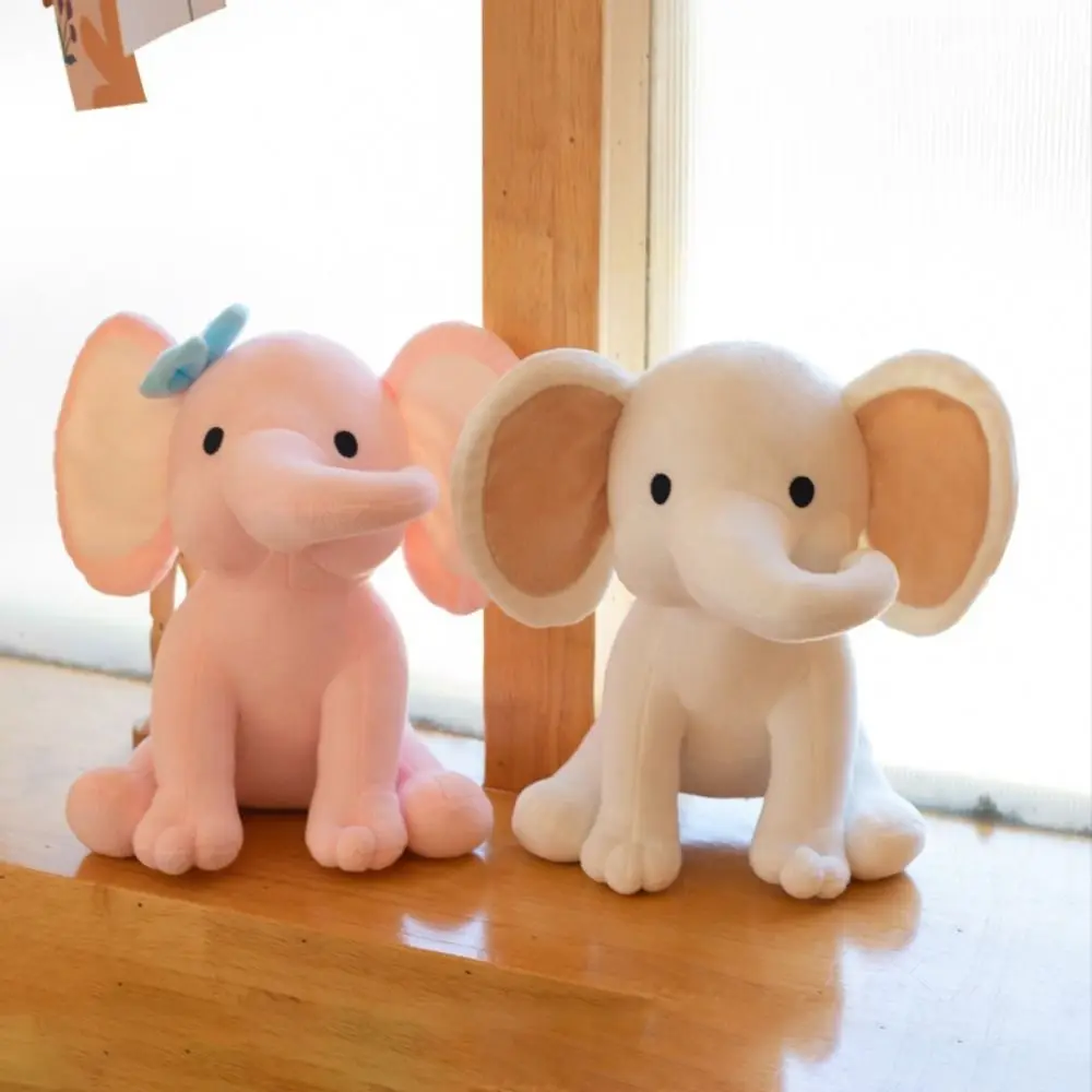 Conforto algodão elefante textura macia kawaii calmante travesseiro decoração do quarto vida real pelúcia animais de pelúcia & pelúcia