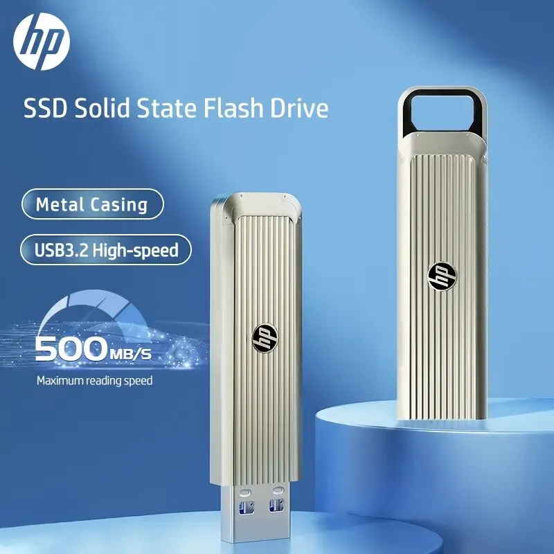 HP خارجي Ssd 1 تيرا بايت الحالة الصلبة USB 3.2 قرص فلاش 512 جيجابايت 256 جيجابايت محرك القلم صغير بندريف ذاكرة عصا جهاز محمول U القرص