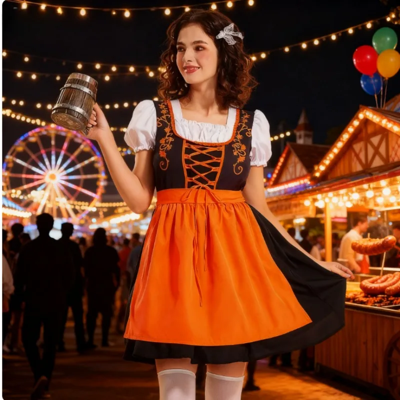 إكسسوارات الأزياء، زي Dirndl على طراز العائلة - خط صدر قابل للتعديل مع فيونكة أمامية مزخرفة لعيد الميلاد وعيد الحب #1