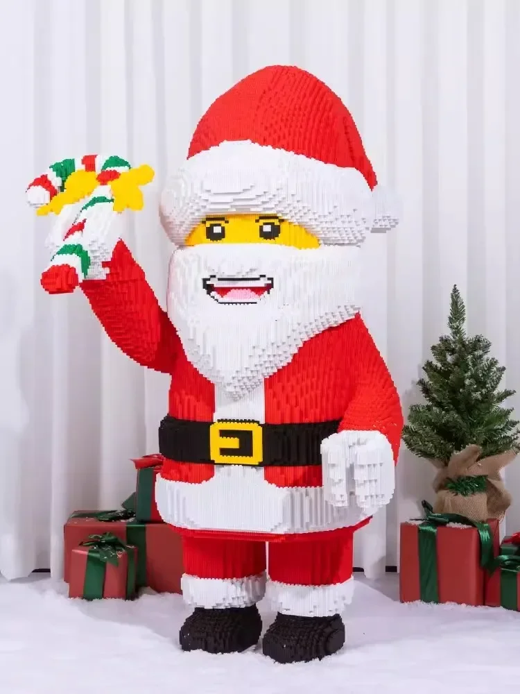 Huge Chirstmas Tree Santa Claus Magic Building Block Xmas Tree Assembled Puzzle Figure Connection Bricks Set Toy for Home Decor