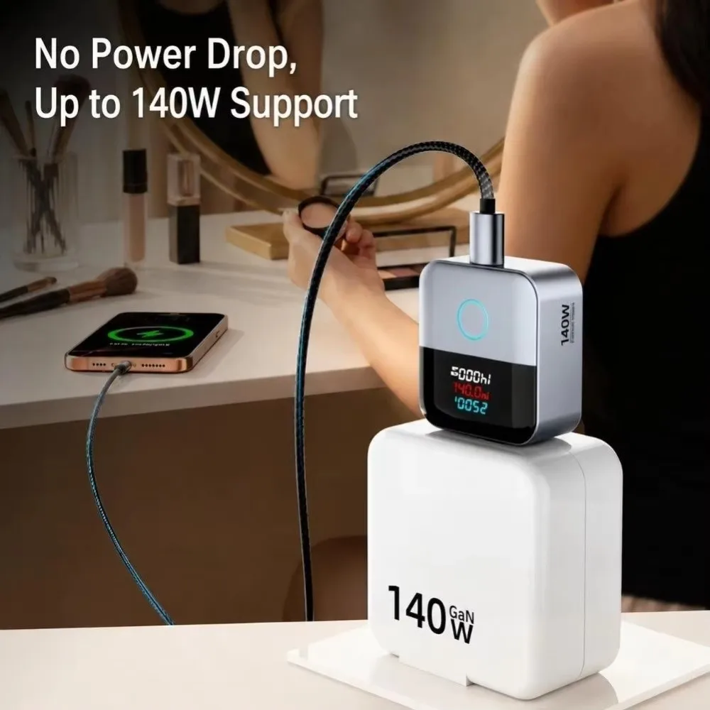 Digital Display 140W Smart Auto Eject Charger Battery Protection Mobile Phone Charging Accessories Automatic Power-off Charger