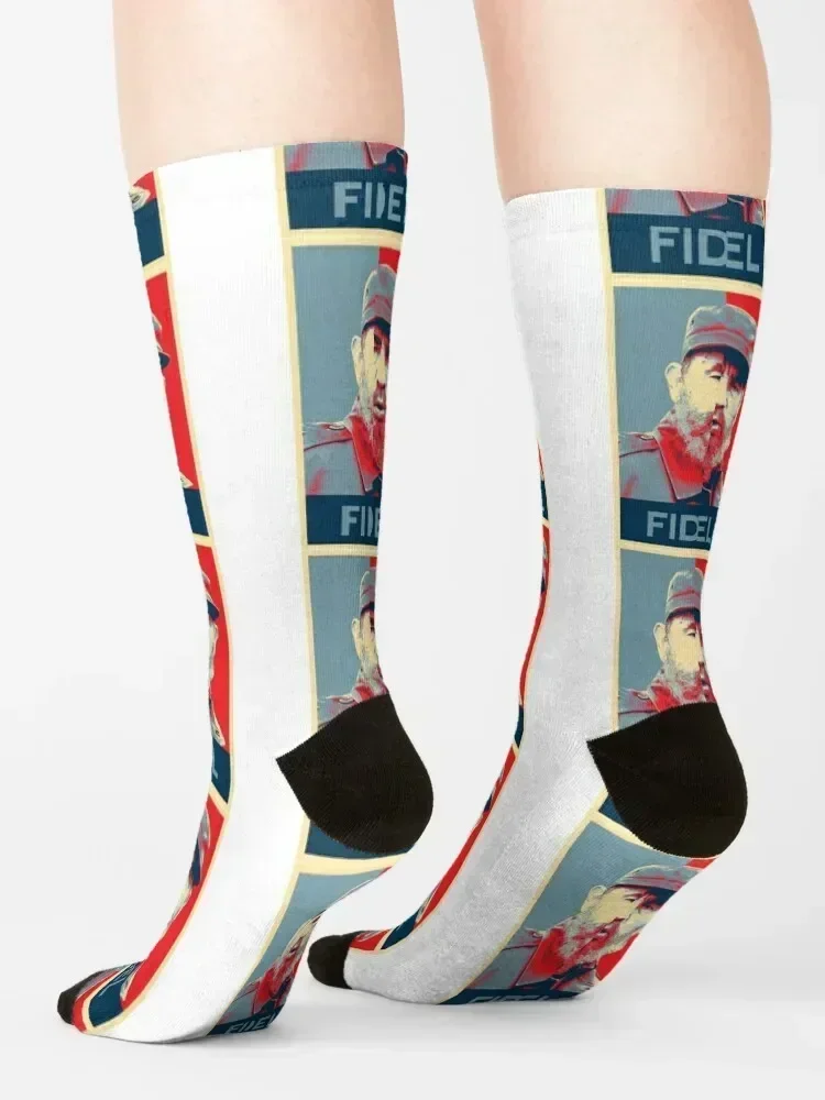فيدل كاسترو هوب ملصق الجوارب جوارب أرضية رجل هدية الكثير الجوارب الرجال النساء