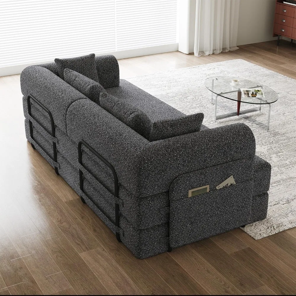 Диван-кровать-трансформер с обивкой из синели, складной матрас, портативный шезлонг для взрослых, идеальное решение для напольной кровати