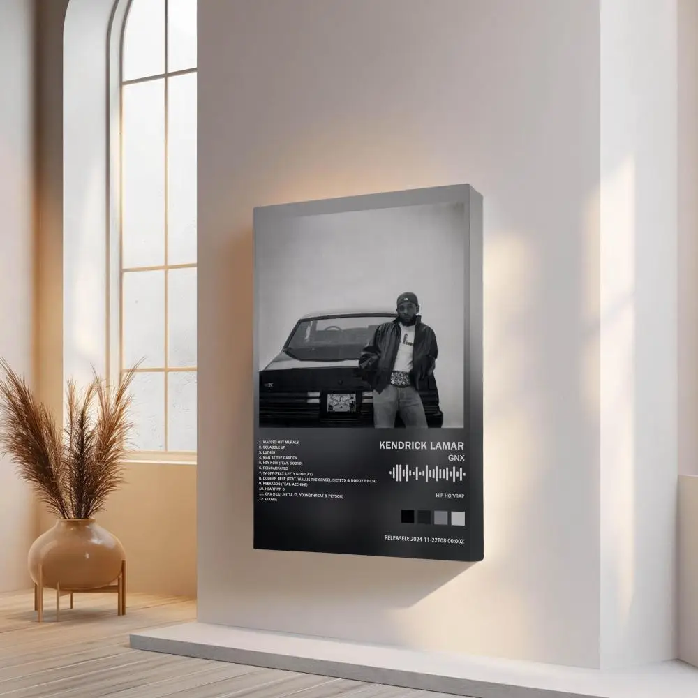 Kendrick Lamar Album  Painting Calligraphy Inner Frame Album Cover Art Coffee House Bar Room Wall Decor