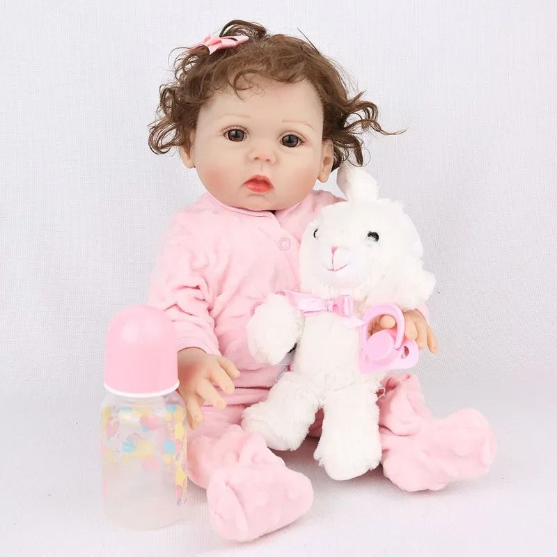 Realistic Baby Toy 18 Inch Vinyl Christmas Birthday Gift Girl Full Body Silicone Recycled Doll