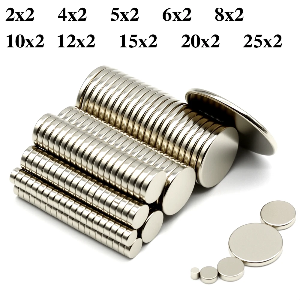 

Super Powerful Neodymium Magnet Round NdfeB N35 Strong Permanent Magnetic imanes Refrigerator Magnet 4x2 5x2 6x2 8x2 10x2