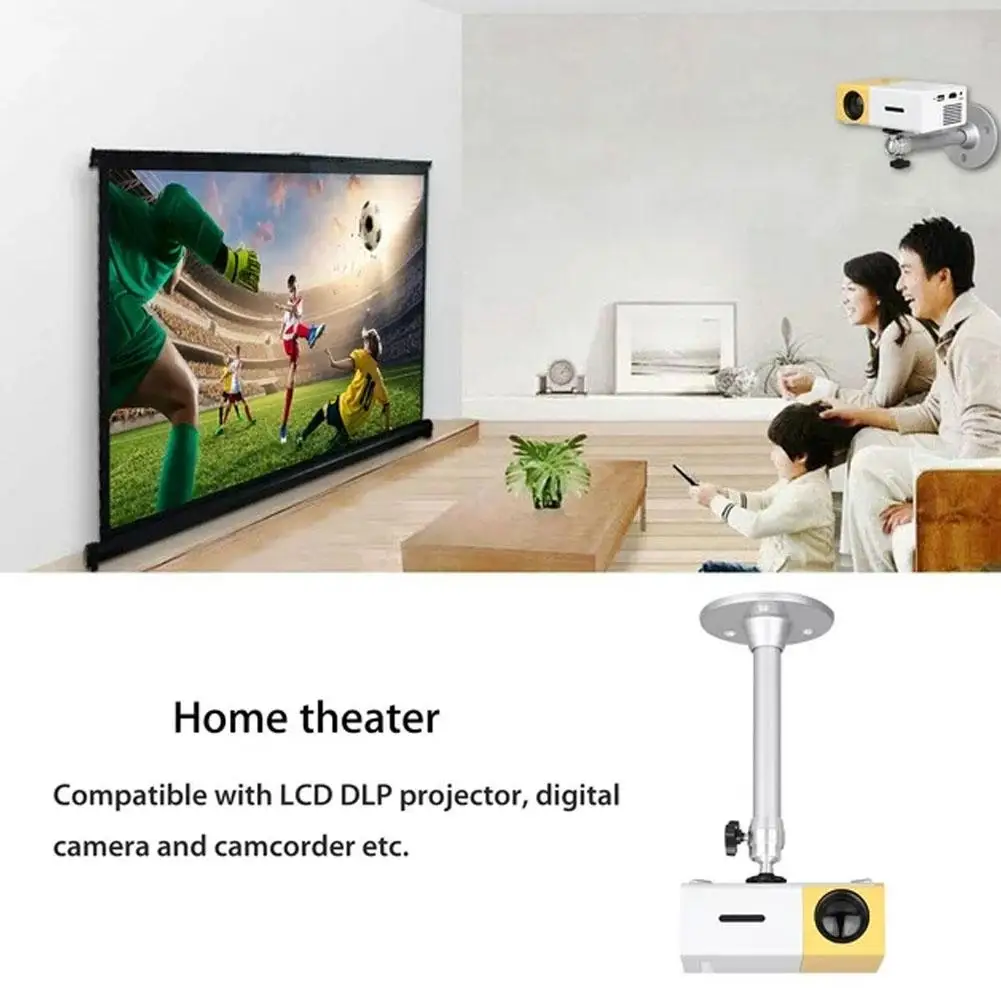 Aluminum Alloy Ceiling Projector Mount 360 Degree Rotation Adjustable Bracket Projector Height Rotation N8y2