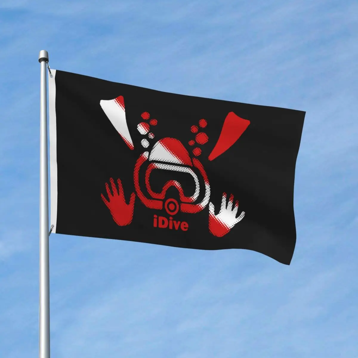 Dive Scuba Diving Flag Flags Double Sided Indoor Outdoor Banner IDive Diver 2 Grommets Hanging Decoration 90x150cm