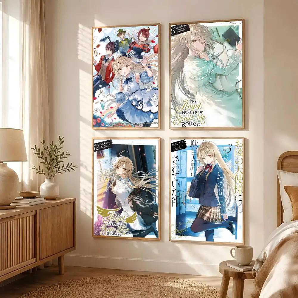 Anime The Angel Next Door Spoils Me Rotten Poster Poster All-match HD Waterproof Self-Adhesive Wall Art Sticker For Home Bedroom