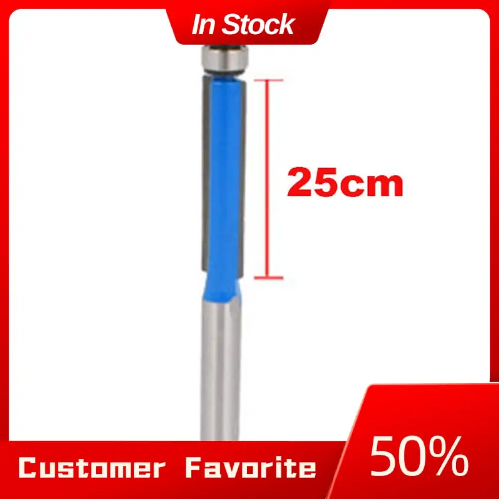 

AT03 Top 1 Set 1/4 In Ch Shank Rabbeting Router Bit With 6 Bearings Set & 2 Pcs 2.6 In Ch Long 2 Edges Flush Trim Router Bit