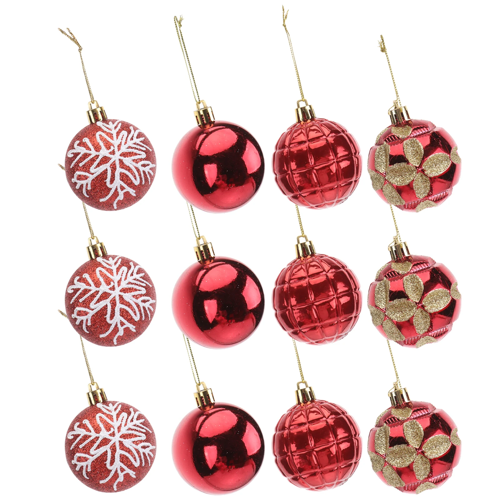 

24 pcs Balls Decorative naments for Home Tree Hanging Shatterproof Christmas Hanging Ball Safe Kids Pets Wedding Party