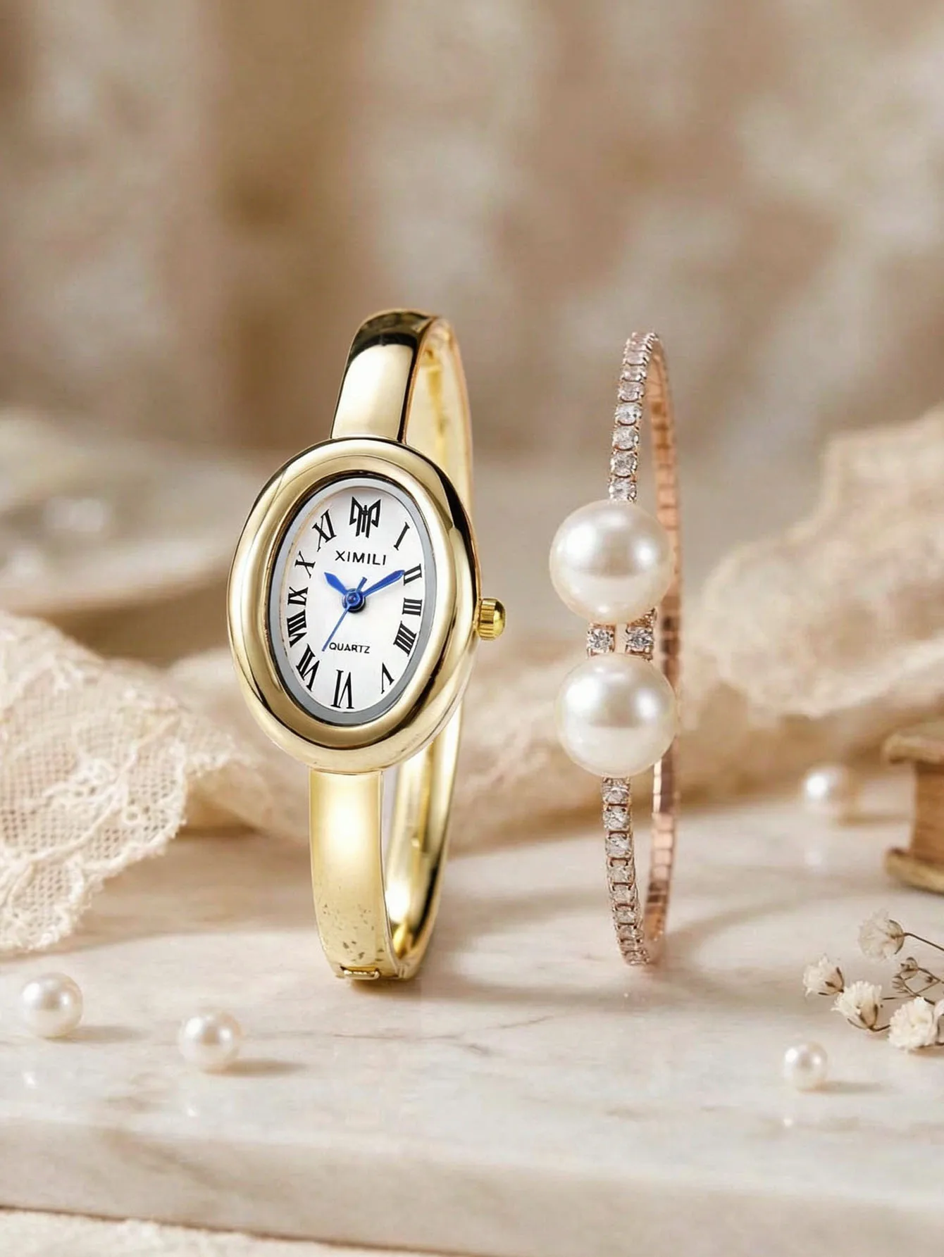 man-style oval ladies' watch, bathtub bracelet design, sophisticated quartz watch for women