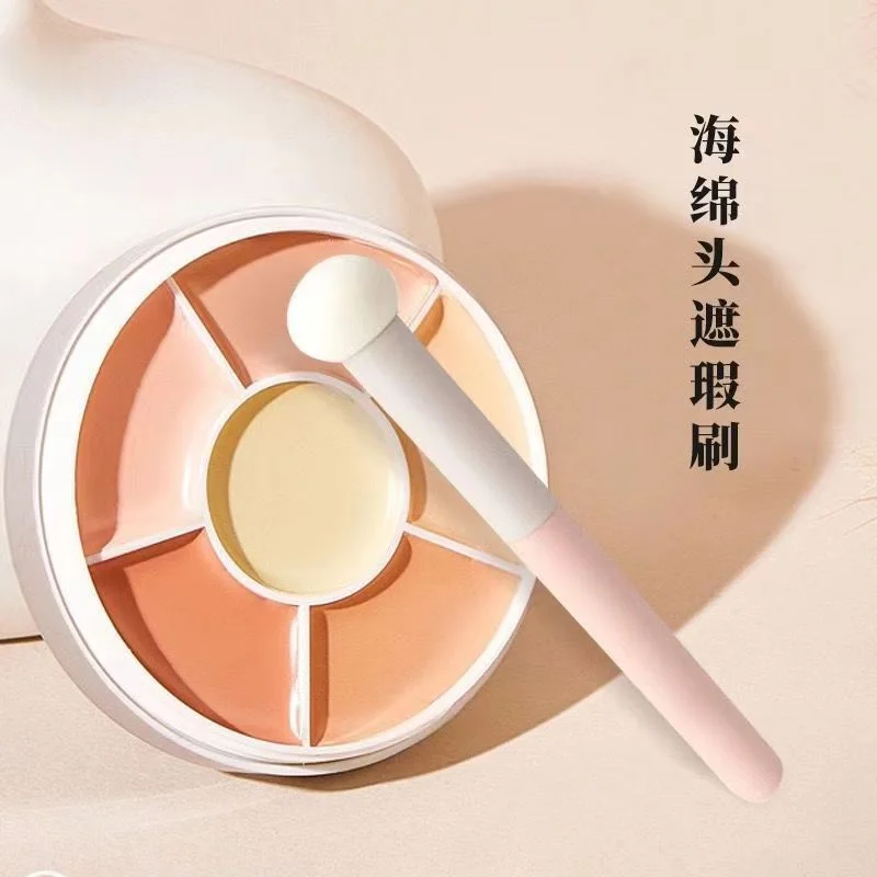 kuu Vendoji Gesichtskosmetikpinsel, Foundation-Puder, Make-up-Pinsel, flache Oberseite, Concealer-Puder, Holzgriff, hochwertiges kosmetisches Werkzeug für Künstler