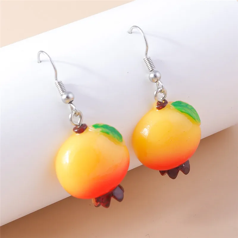 Aihua Cartoon kreative orange Ohrringe für Frauen neue Mode Früchte Ohrringe lustige Schmuck Geschenke – Detail 13