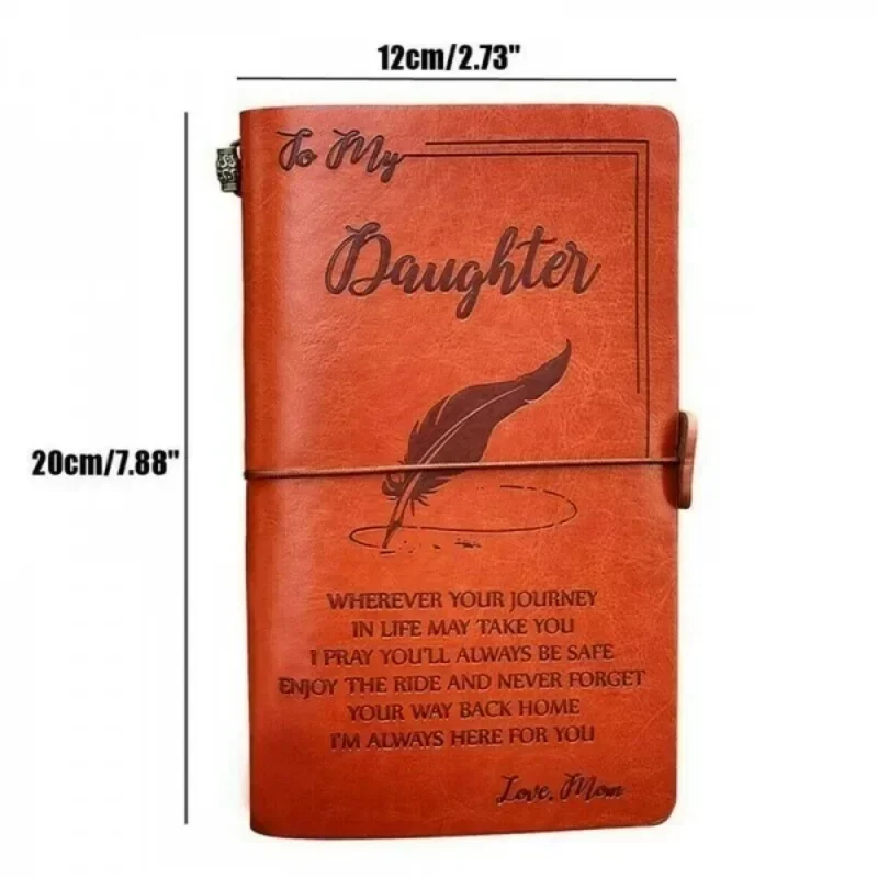 Creative To My Daughter Where Ever Love Mom Love Dad Leather Business Journal Notebook Diary Stationery School Office Supplies