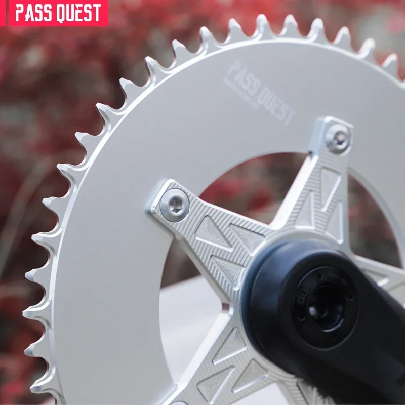 

PASS QUEST SRAM 3550 APEX RED Silver Узкая звездочка 130 BCD 5 болтов 42-60T Дополнительная звездочка Дорожная заводная звездочка
