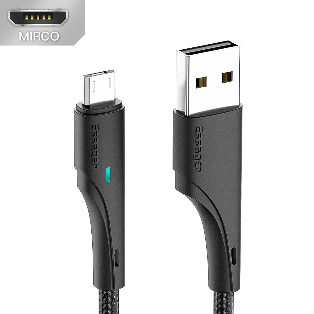 Essager Micro USB Kabel Schnelle Lade Datenkabel Für Xiaomi Realme Redmi Hinweis Samsung Handy Ladegerät Kabel Micro USB Draht