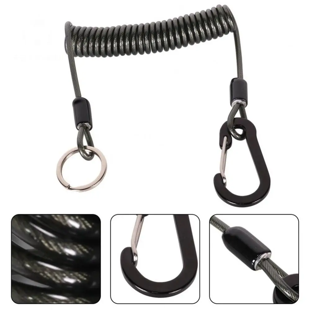 1Pcs Telescopic Elastic Retention Missed Rope Lure Pliers Key Ring Chain Accessories Safety Spring Lanyard Anti-Lost