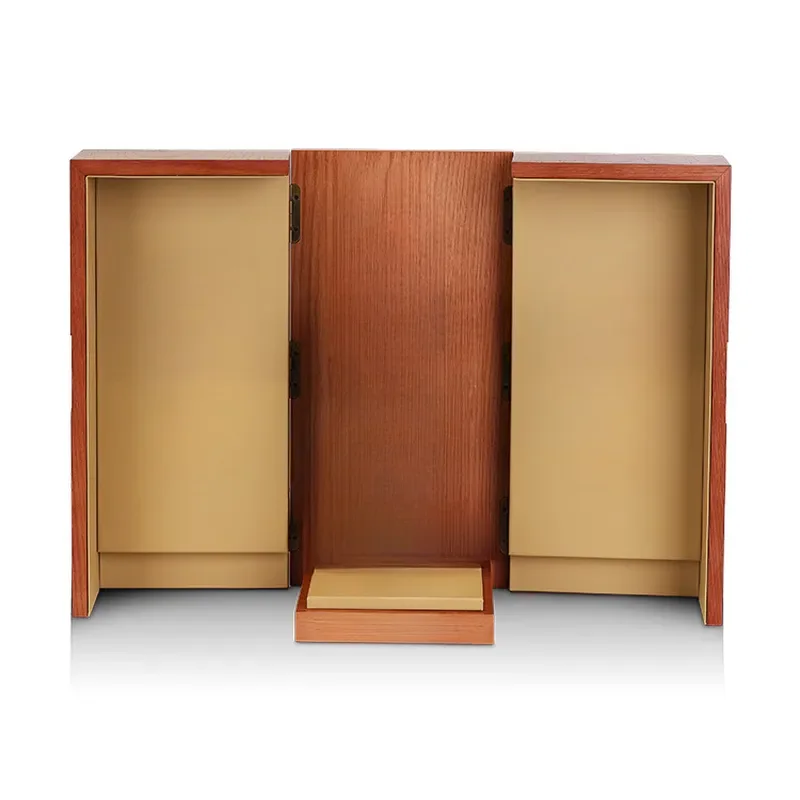 Premium Wooden Wine Box for Red Wine Whiskey Brandy Single Double Bottle Gift Packaging Display Case Elegant Foreign Liquor
