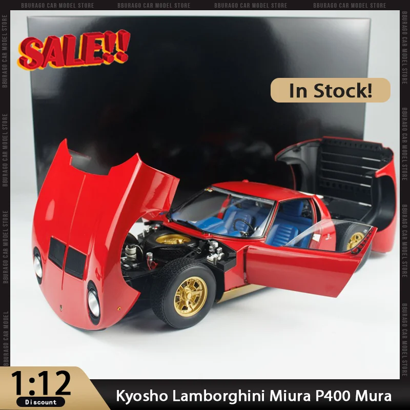 

Новинка в наличии Kyosho 1:12 Lamborghini Miura P400 Mura, модель автомобиля из сплава, ограниченная серия, миниатюрные литые украшения, игрушки на заказ для детей