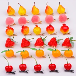 10/20/50/100Pcs/Lot Fashion New Style Cute Funny Fruit 3D Children Hairpin Women Girls Beautiful Duckbill Clip Headwear Gifts