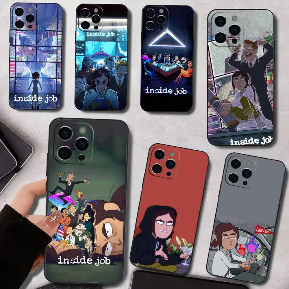 

Cartoon I-Inside Job Phone Case Silicone Soft For IPhone 17 16 15 14 13 12 11 X XR Plus Pro Max Plus