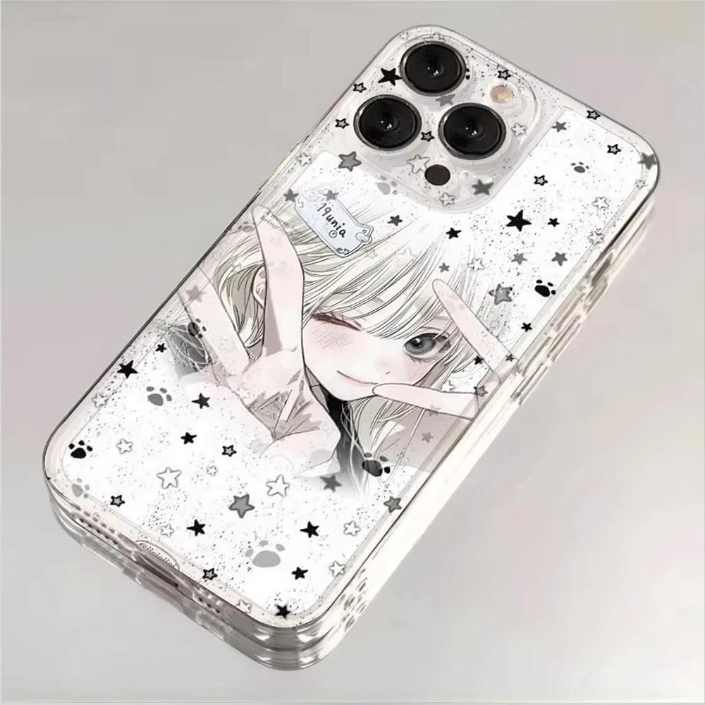Kawaii Star Anime Girl Phone Case For Tecno Spark Go 30C 10 Camon 40 30 20 19 Pova 7 6 5 Pro itel Pro Plus 4G 5G Clear TPU Cover