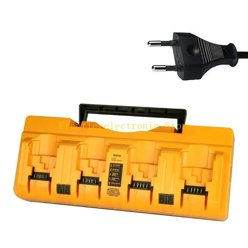 G8DB 4 Channel Fast Charging Adapter For Dewil 20V Lithium Batteries With LED Indicators And Portable Handle ABS Construction