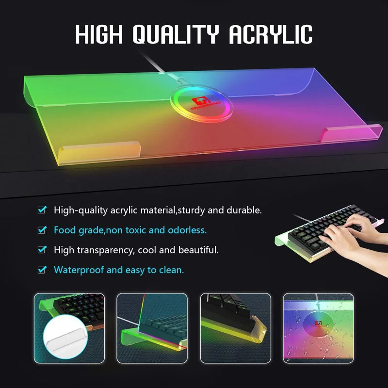 Iridescent Colorful acrylic keyboard stand holder electronic product display stand bracket keyboard