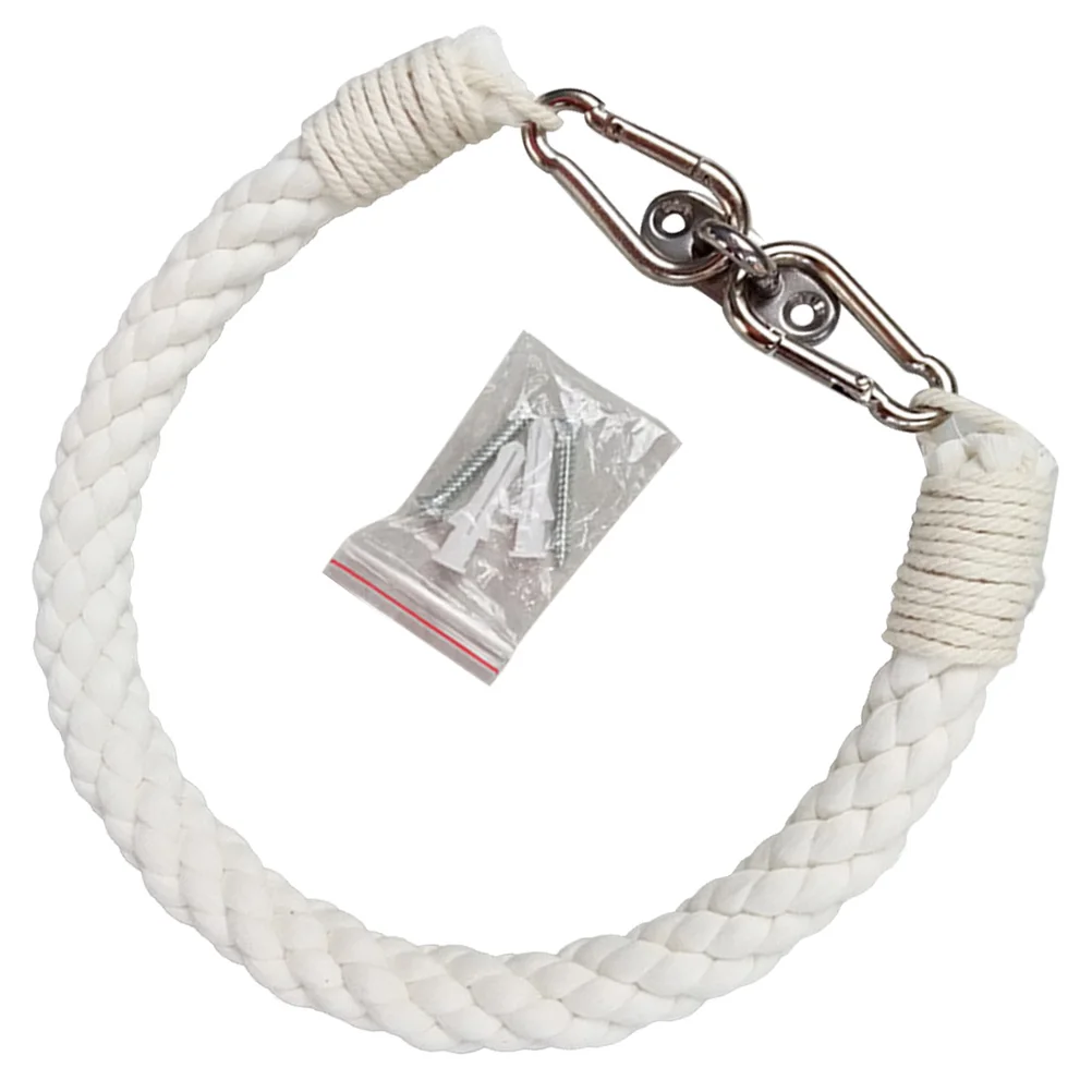 

Creative Paper Roll Holder Hemp Rope Toilet Tissue Stand Stainless Steel Hemp-rope Space-saving Wall Mounted