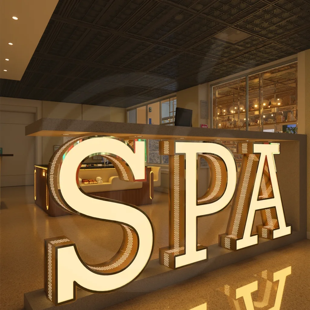 맞춤형 펀칭 구멍 조명 문자 간판 3D LED 채널 문자 LED 간판 (비즈니스용, 실외 광고 간판)