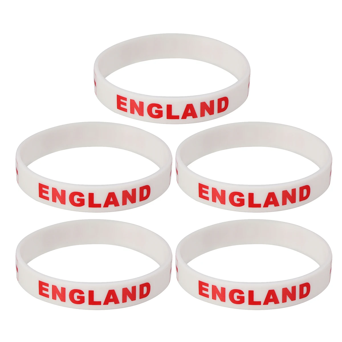 

6pcs Silicone Wristband Durable Country Flag Printed Bracelet Basketball Soccer Fan Australia Sports Playground