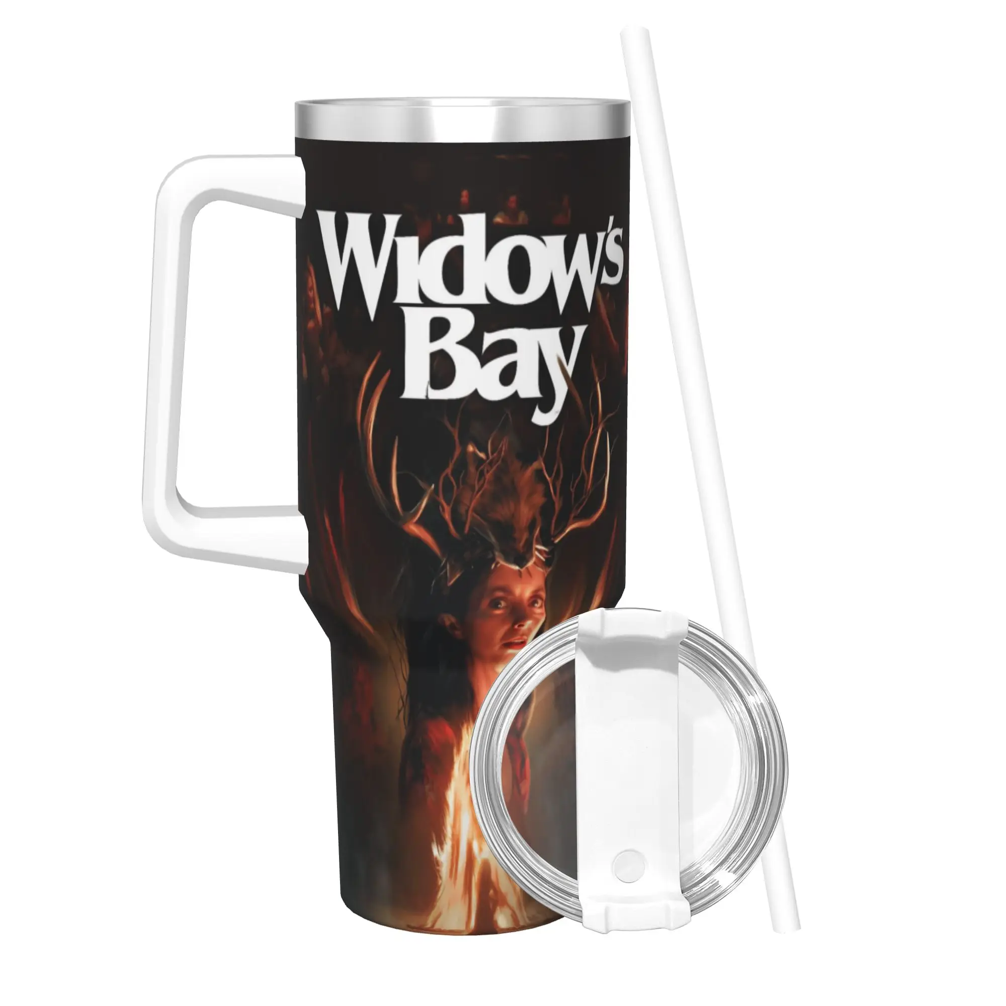 Widow's Bay Horror Movie 2026 40oz Tumbler Stainless Steel Double Wall Vacuum Insulated  Tumblers Cup With Straw