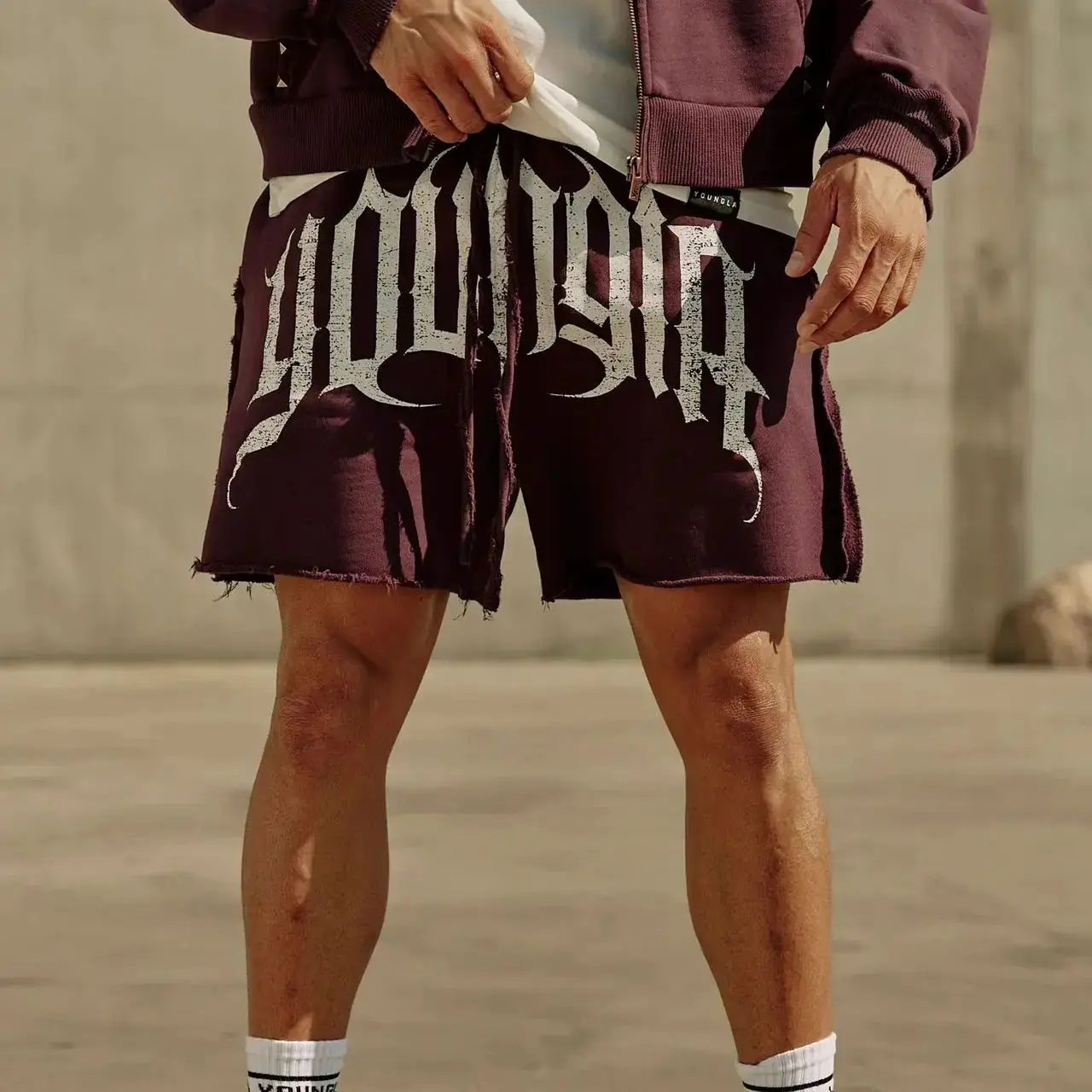 

Summer new Men's Brand trend sports fitness Jogger Gym Take exercise Printed Casual Shorts Basketball Shorts Training Pants